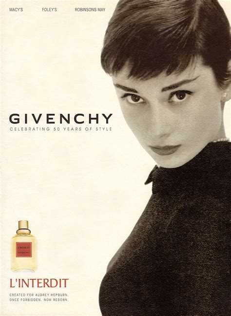 l interdit givenchy audrey hepburn|givenchy fragrance 1957.